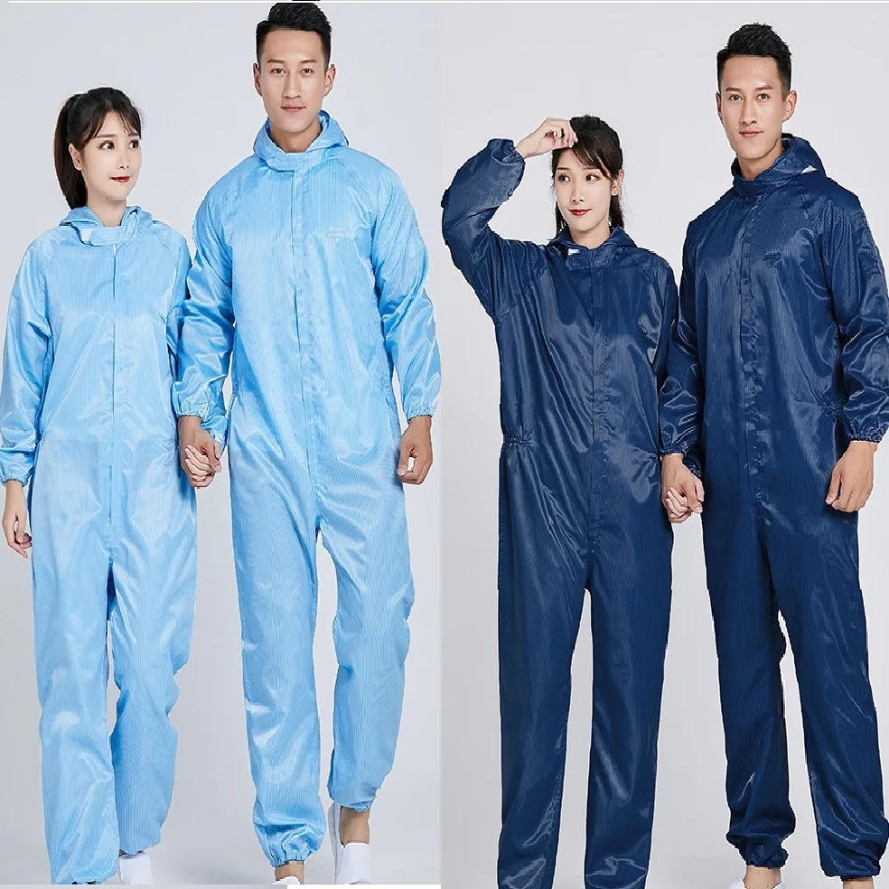 

One-piece Coveralls Clean Clothes Hooded Cleanroom Garments Clean Food Dust-proof Paint Work Clothing Unisex Protective Overalls