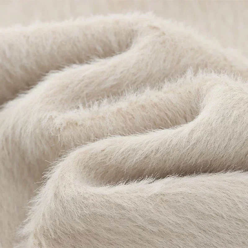 White Mohair Blazer Coat Women Loose Lapel Single-breasted Long Sleeve Thick Warm Jackets 2025 New Office Lady Street Outerwear 21 White Mohair Blazer Coat Women Loose Lapel Single-breasted Long Sleeve Thick Warm Jackets 2025 New Office Lady Street Outerwear