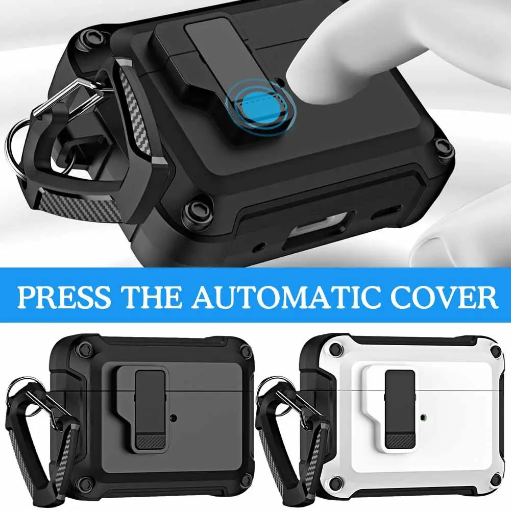 Per Airpods Pro Case Secure Lock Clip Airpods Pro 2 Custodia Protettiva Di Seconda Generazione Per Apple Airpods 3 Con Portachiavi B3R9