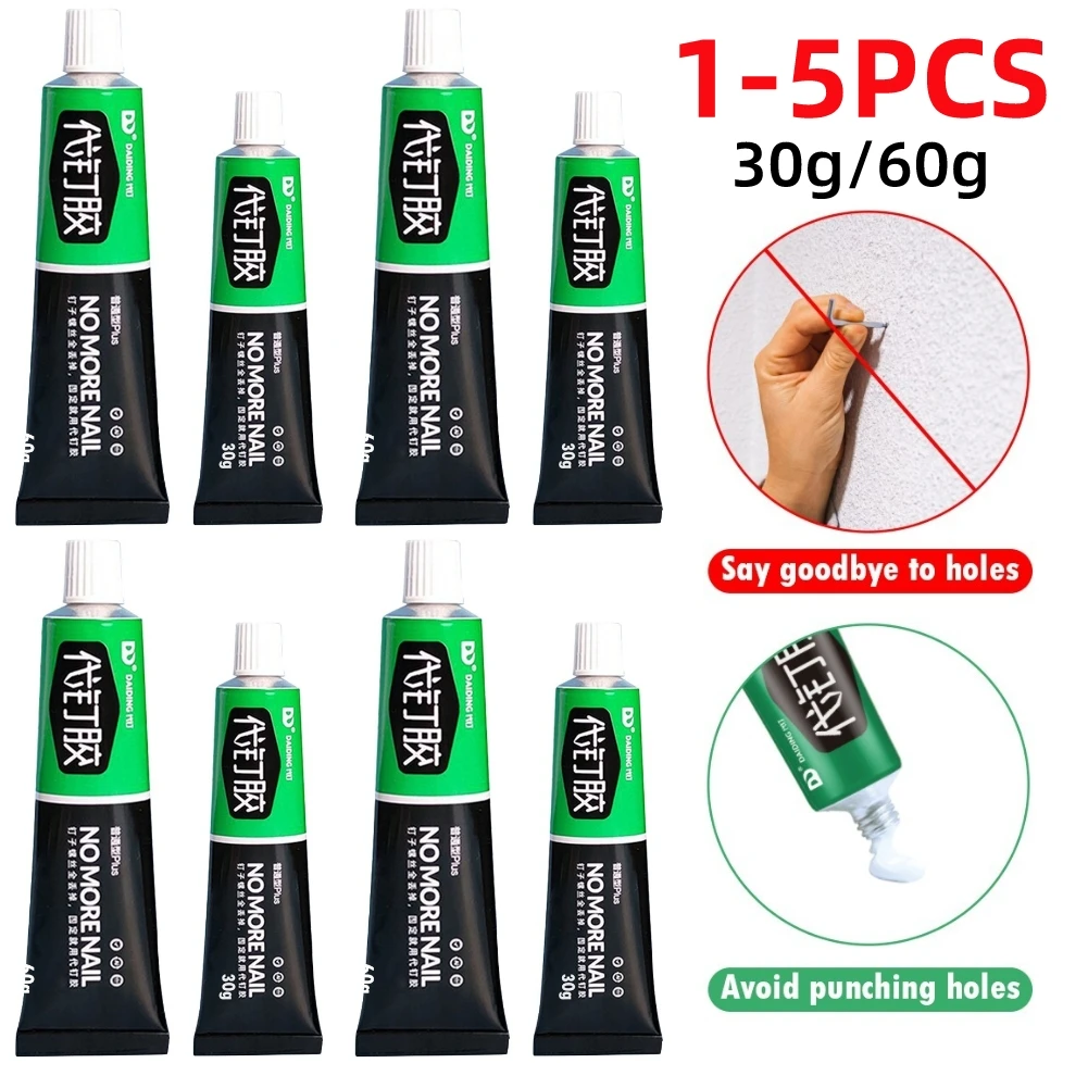 30/60g All-purpose Glue Quick Drying Glue Strong Adhesive Sealant Fix Glue  Nail Free Adhesive for Plastic Glass Metal Ceramic - AliExpress