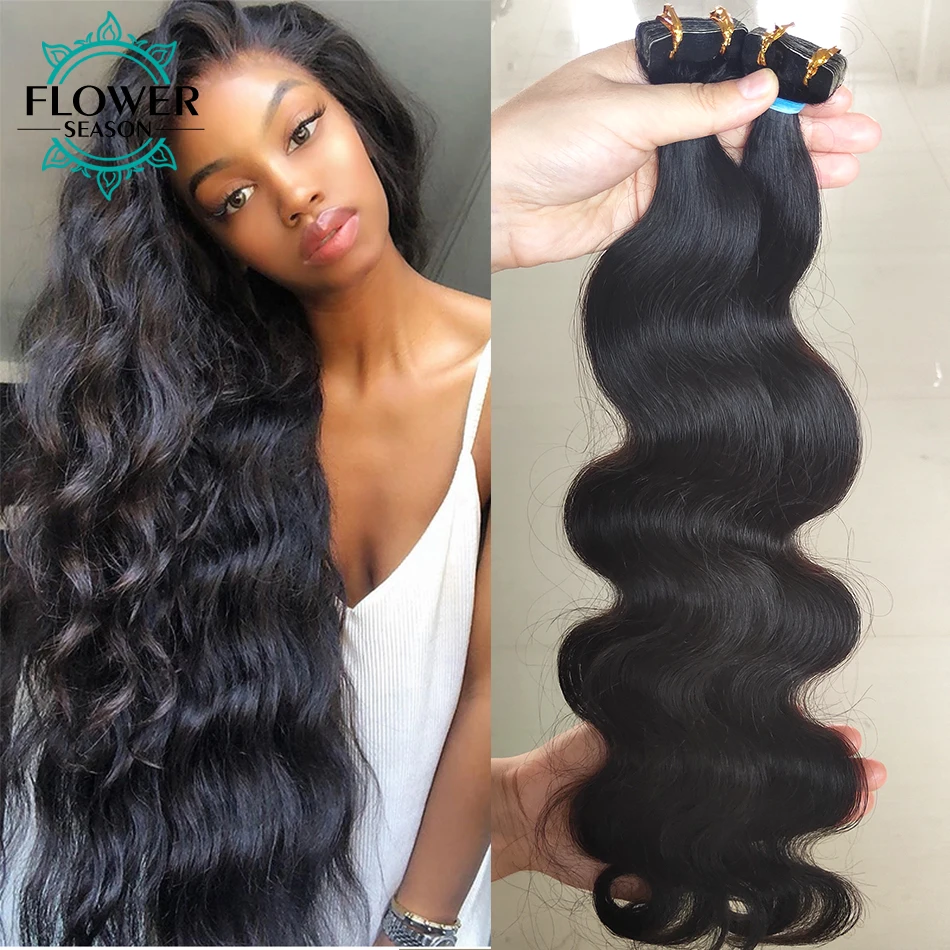 

Body Wave Tape In Human Hair Extensions 100% Human Hair Extensions Remy Skin Weft Adhesive Glue On For Salon High Quality 80pcs