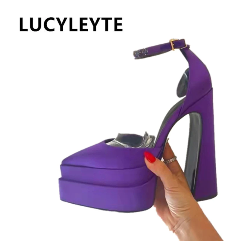 2022 Brand Women Sandals High Quality Sexy Thick High Heels Platform Dress Party Wedding Ladies Shoes fashion shoes