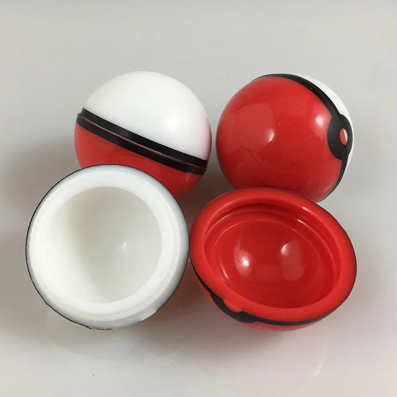 3packs 5ml Poke Ball Silicone Jar Box Container Face Cream/Lotion/Cosmetic Travel Container Makeup Sample Bottle Wax Oil Storage silicone storage jar