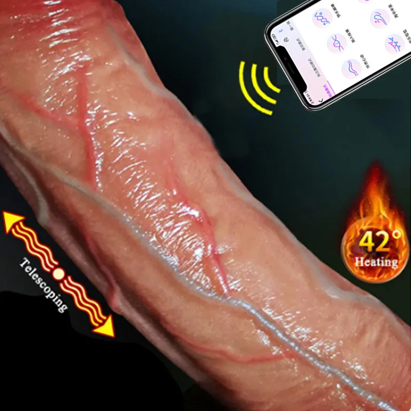 Realistic Penis Vibrator Remote Control Dildo Female Masturbation Sex Toys Telescoping Vibrators Vagina Anal Vibrator for Women — view 4