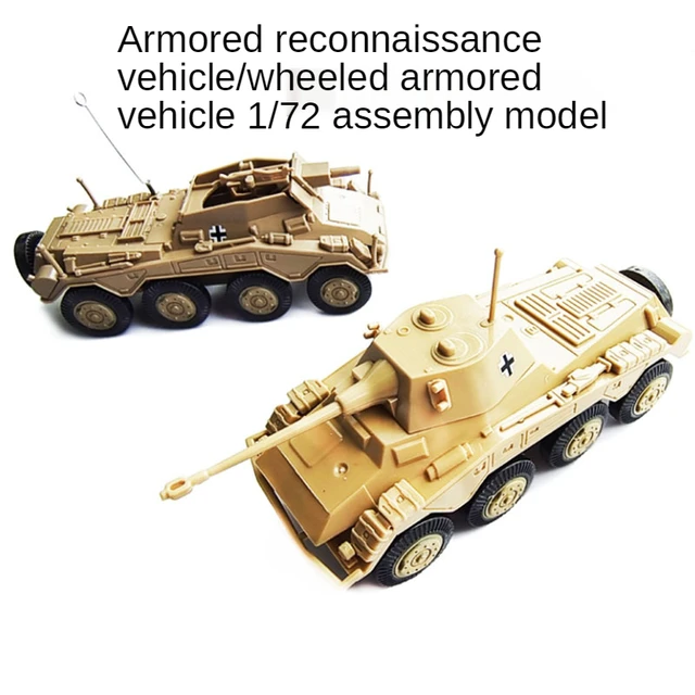 4D Assemble World War II Cougar Wheeled 1/72 Wheeled Armored Car Reconnaissance Car Model Child Toy Ornaments 1
