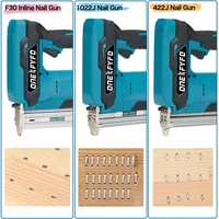 F30/422J/1022J Brushless Electric Nail Gun  frame Nailer Tacker Furniture Staple Gun Woodworking Tool For Makita 18V Battery 2