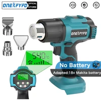 540℃ Heat Hot Air Gun 4 Gears Wind Speed LED Display Temperature Adjustment Cordless Heat Gun for Makita 18V Battery 1