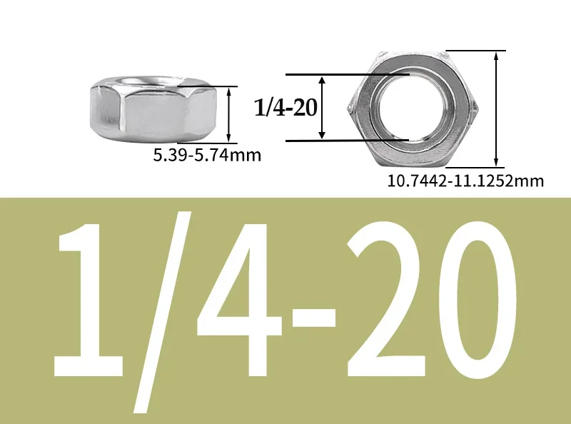 Premium Stainless Steel Hexagon Nuts - Coarse & Fine Thread, Various Sizes