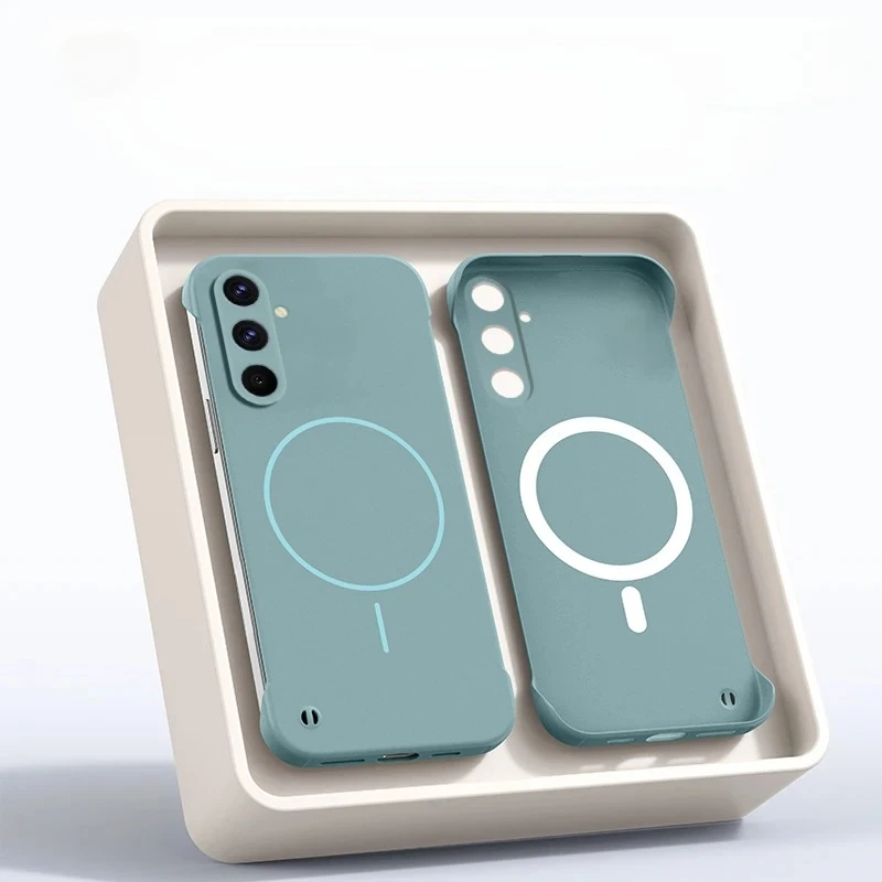 Ultra-Thin Bezel-less Matte Magnetic Phone Case with Magsafe Compatibility
