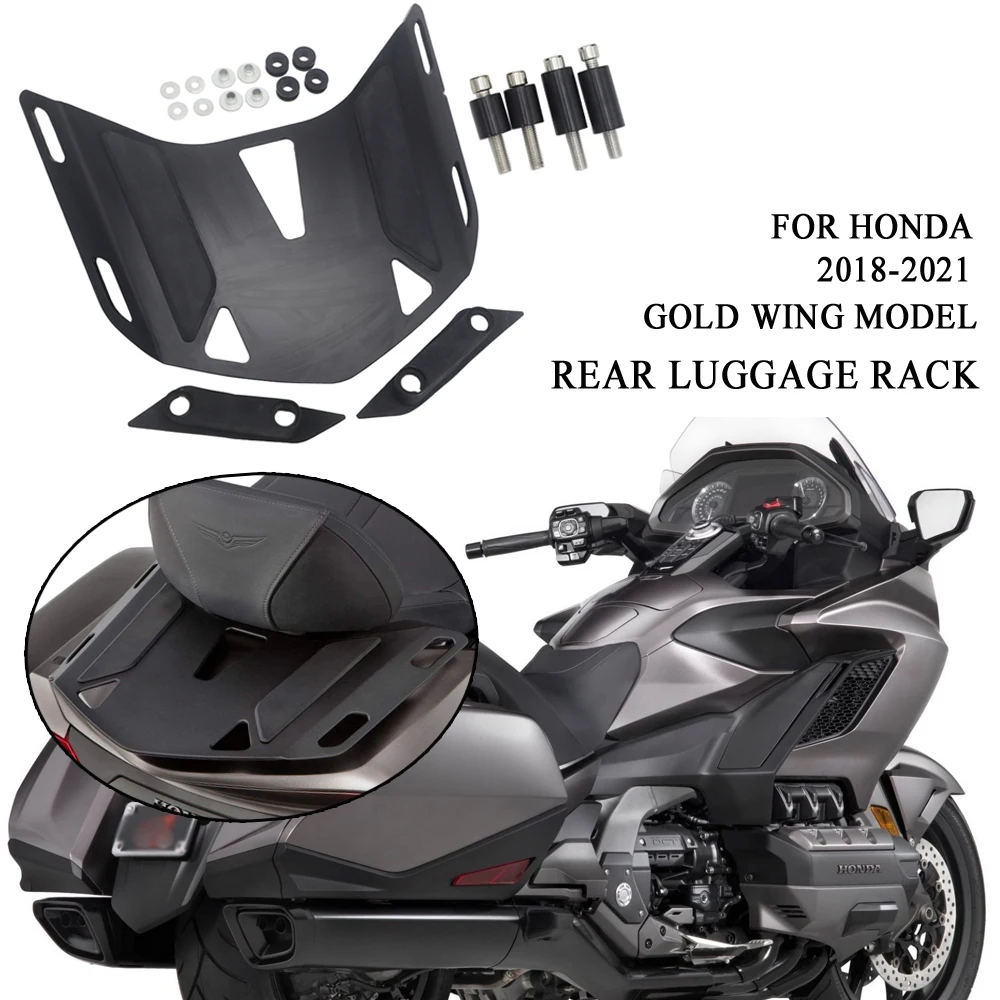 

Motorcycle 1 Pic Mate Black Rear Luggage Carrier Rack Luggage Rack For Honda Gold Wing Goldwing F6B GL1800 2018 2019 2020 2021