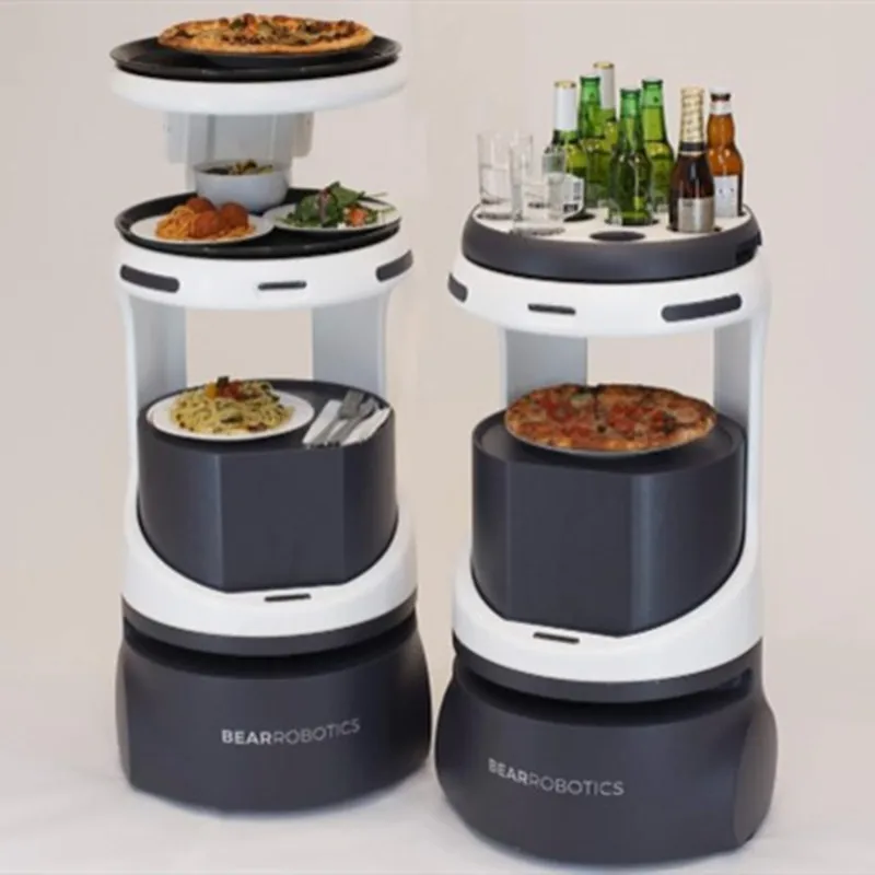 Robot da cameriere Uwant Hotel Conservazione di cibo Robot da consegna commerciale Robot da cameriere per consegna bevande - immagine 6