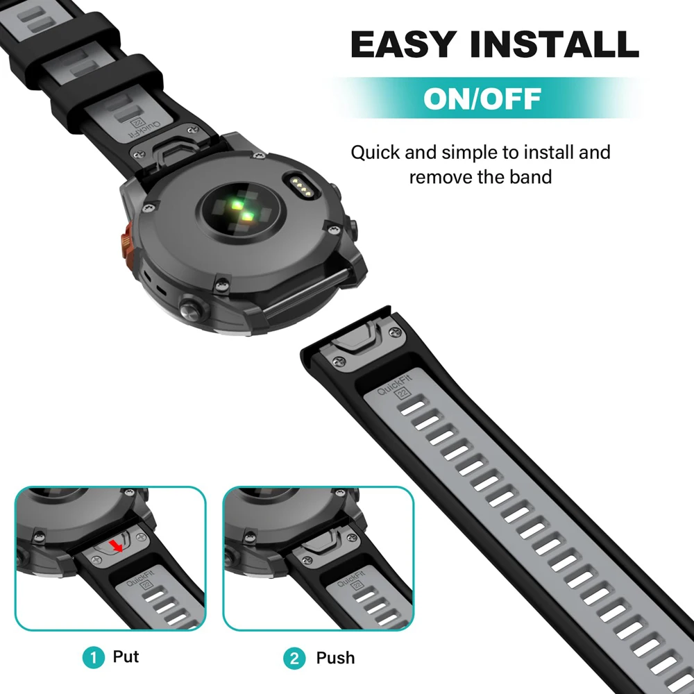 Premium Silicone QuickFit Watch Band - Versatile and Durable Strap Bracelet