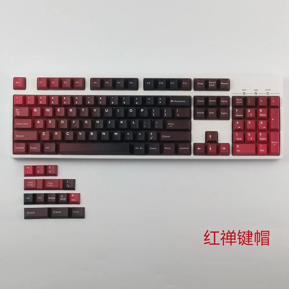 De Cereja, Gradiente Chan, Keycap Mestre, Shift 1.75U, GK6, GK64, 1 Conjunto