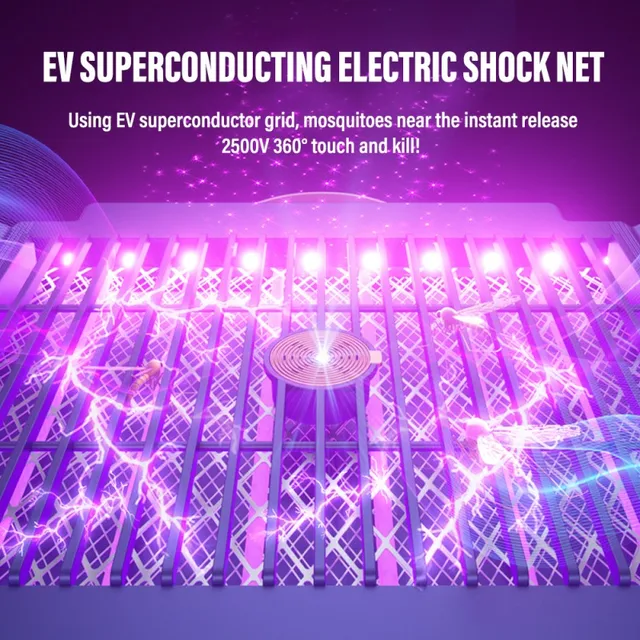 Uv Elektromos Ütés Szúnyoggyilkos Lámpa Falra Szerelt Beltéri Kültéri Usb Újratölthető Zajtalan Rovargyilkos - Image 2