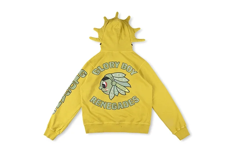 ◇Glo Gang◇Glory Boy Flagジップアップ パーカー Glory Boy Flag Hoodie (Grey)