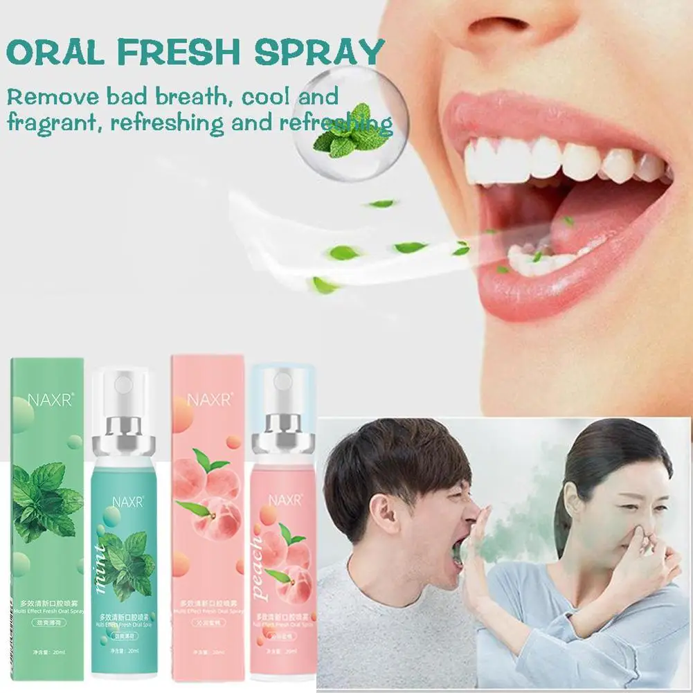 20ml Fruity Breath Peach Mint Breath Freshener Spray Halitosis Freshener Treatment Mouth Odor Spray Refreshing Care Liquid 10ml breath refreshing spray ice mint flavor oral odor halitosis treatment liquid mouth freshener care natural herbs