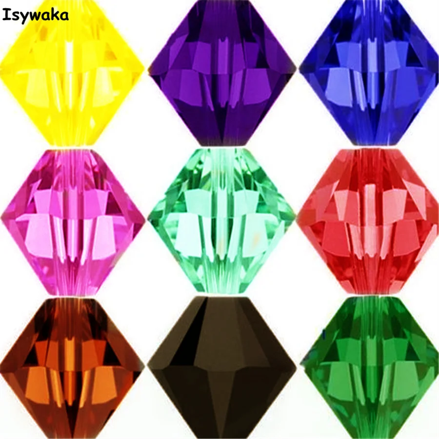 Crystal Beads 3mm 4mm 6mm 8mm Bicone Austria Crystal Bead charm Glass Bead Loose Spacer for DIY Jewelry Making