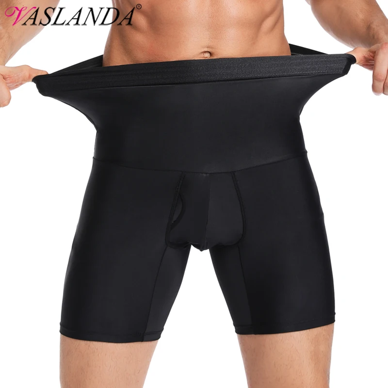 Men Body Shapers Tummy Control Shorts High Waist Slimming Underwear Seamless Belly Girdle Boxer Briefs Weight Loss Short Pants men s tummy control body shaper shorts high waist trainer slimming anti curling underwear shapewear seamless boxer brief