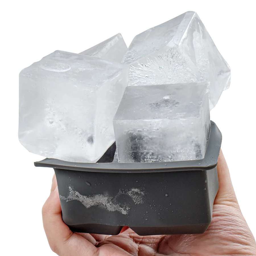 Food Grade Soft Silicone Square Ice Tray Mold Newborn Feeding Bowl Solid Color Fresh Food Container Children's Tableware 3