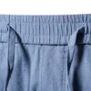 AIOPESON Cotton Linen Men's Shorts Solid Color Breathable Casual Gym Shorts Men Summer Beach Fashion Shorts for Men 4