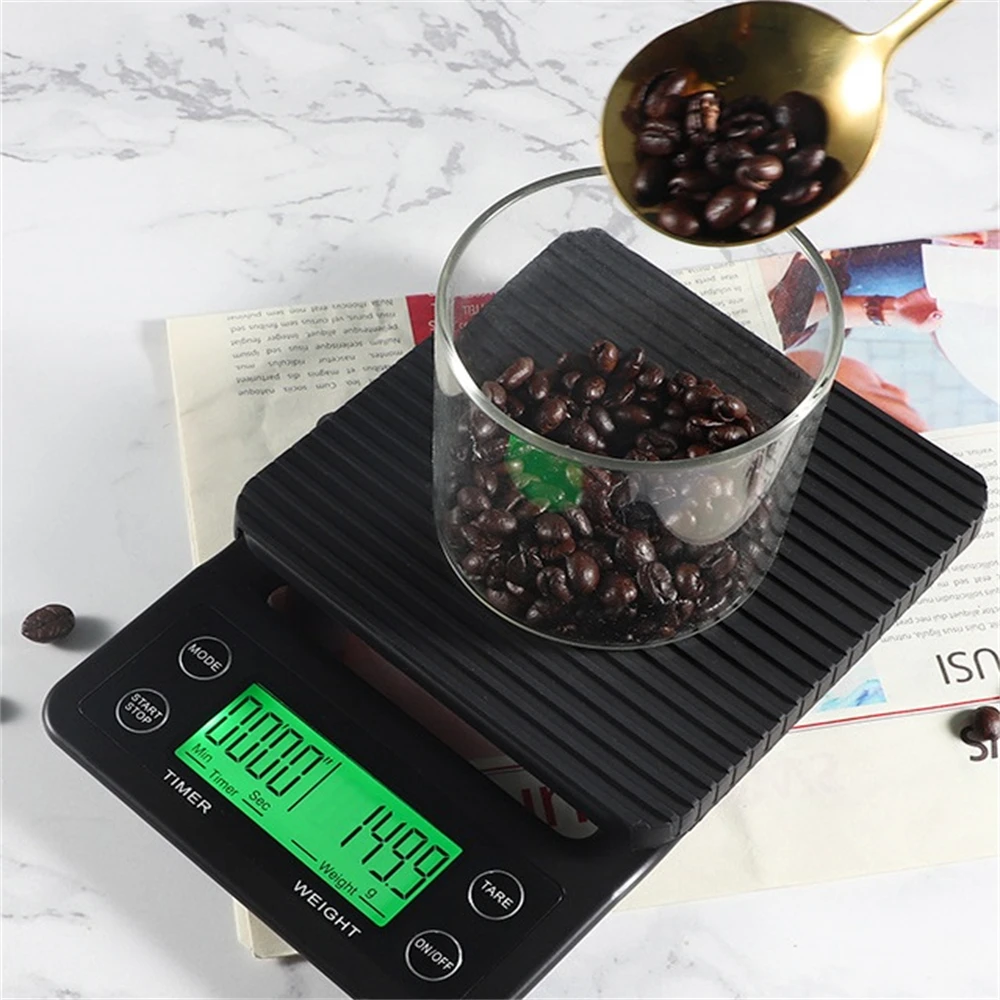 Kitchen Tools Coffee Scale with Timer Digital Multifunction Weighing Scale 3kg/0.1g Pour Over Drip Espresso Scale LCD Display