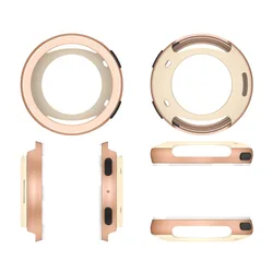 Enhanced Metal Watch Bezel Anti - Scratch Shockproof Protective Shell with Screen Protector (Rose Gold)
