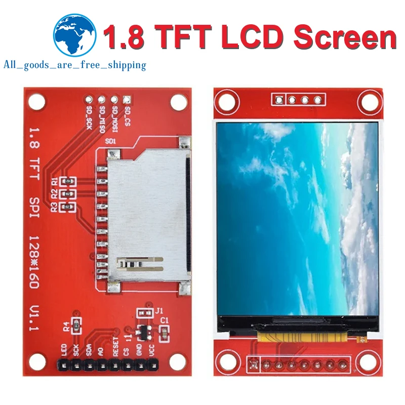 

TZT 1.8 inch TFT LCD Module LCD Screen Module SPI serial 51 drivers 4 IO driver TFT Resolution 128*160 For Arduino