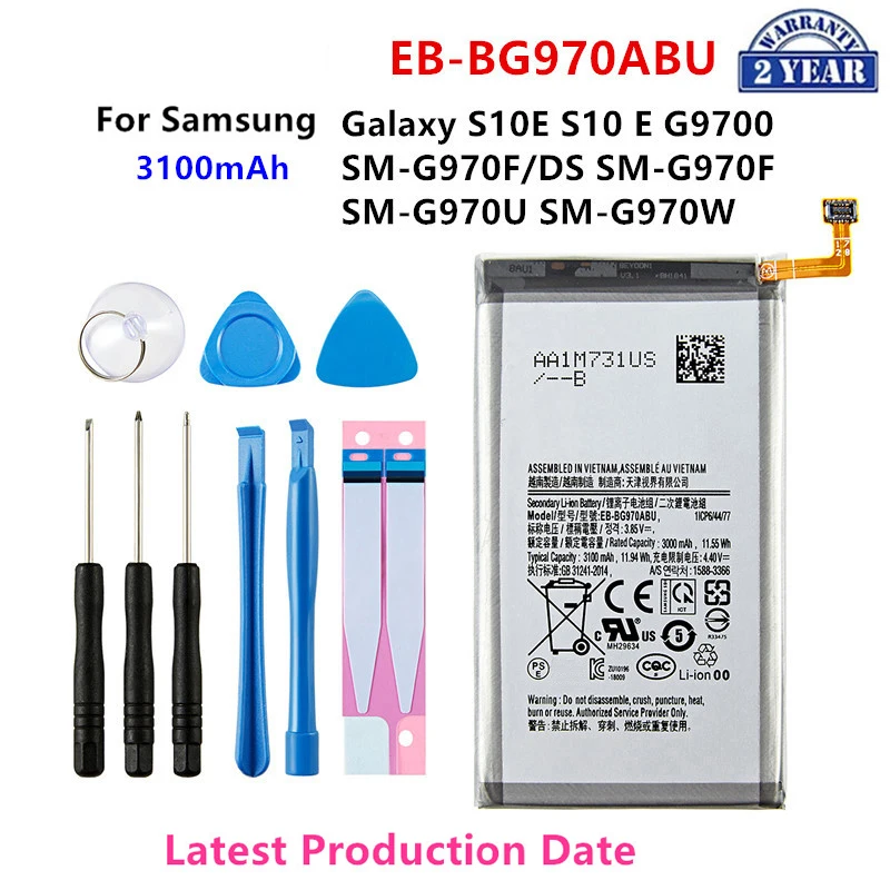 

Brand New EB-BG970ABU 3100mAh Battery For Samsung Galaxy S10E S10 E G9700 SM-G970F/DS SM-G970F SM-G970U SM-G970W +Tools