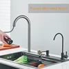 304 5 Water Discharge Modes Stainless Steel Waterfall Kitchen Sink Large Single Slot Integrated Digital Display Faucet Set 5