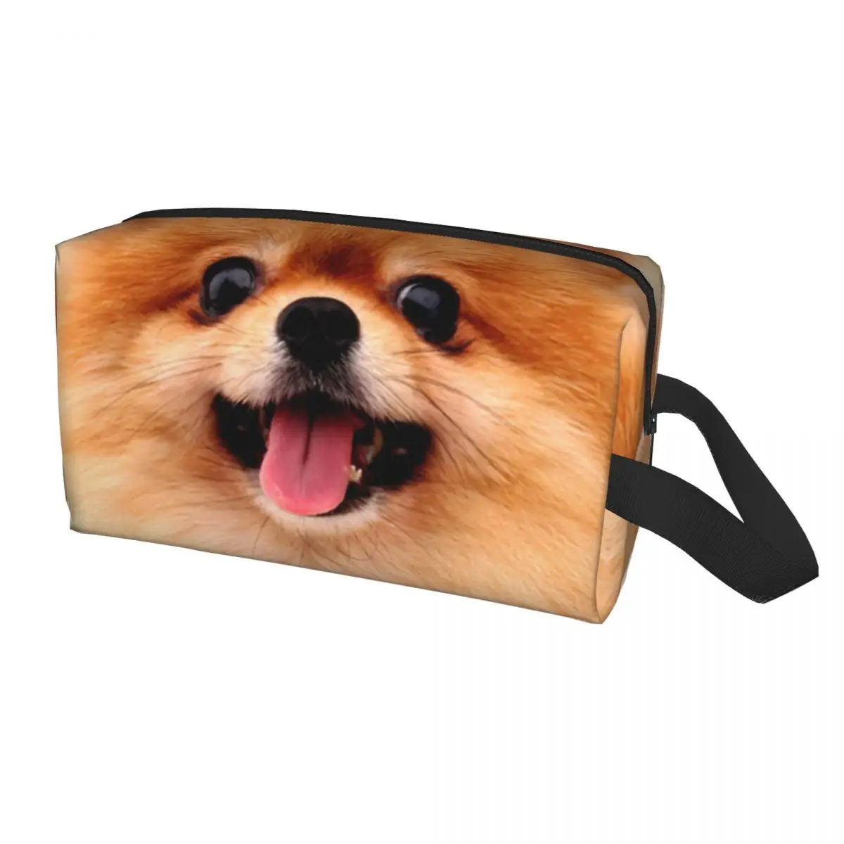 

Pomeranian Puppy Cosmetic Bag Women Kawaii Big Capacity Spitz Pom Dog Makeup Case Beauty Storage Toiletry Bags