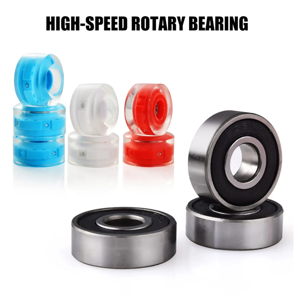 LED Flash Wheel Luminous Light Up Quad Roller Skate Wheels with Bearings Installed Sliding Tires 32mm x 58mm Speed Skate Skating