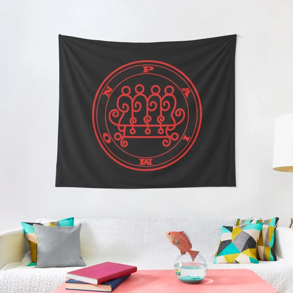 

Paimon demon King red Sigil occult Magick Seal Tapestry Decorative Wall Decoration Bedroom Tapestry