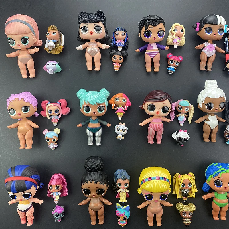 Dolls 8cm 4cm 2cm Kids Playing Toy Birthday Gifts 3pc/set for Lols