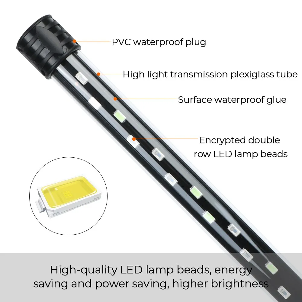 Aquarium Light LED Waterproof Fish Tank Clip Light USB Underwater Decor Lighting Submersible Lamp Plant Grow Lamp Aquatic Decor,aquarium lamp,led lamp,aquarium light