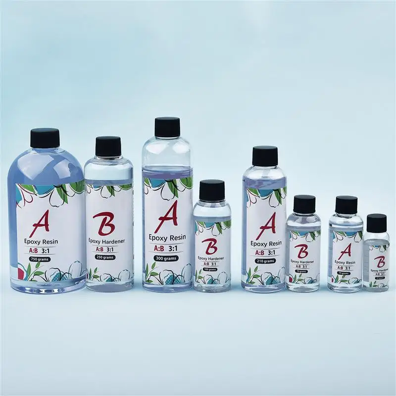 3:1 AB 에폭시 수지 크리스탈 접착제 높은 접착제 경화제 DIY 에폭시 수지 금형 쥬얼리 만들기 100g/280g/400g/1000g