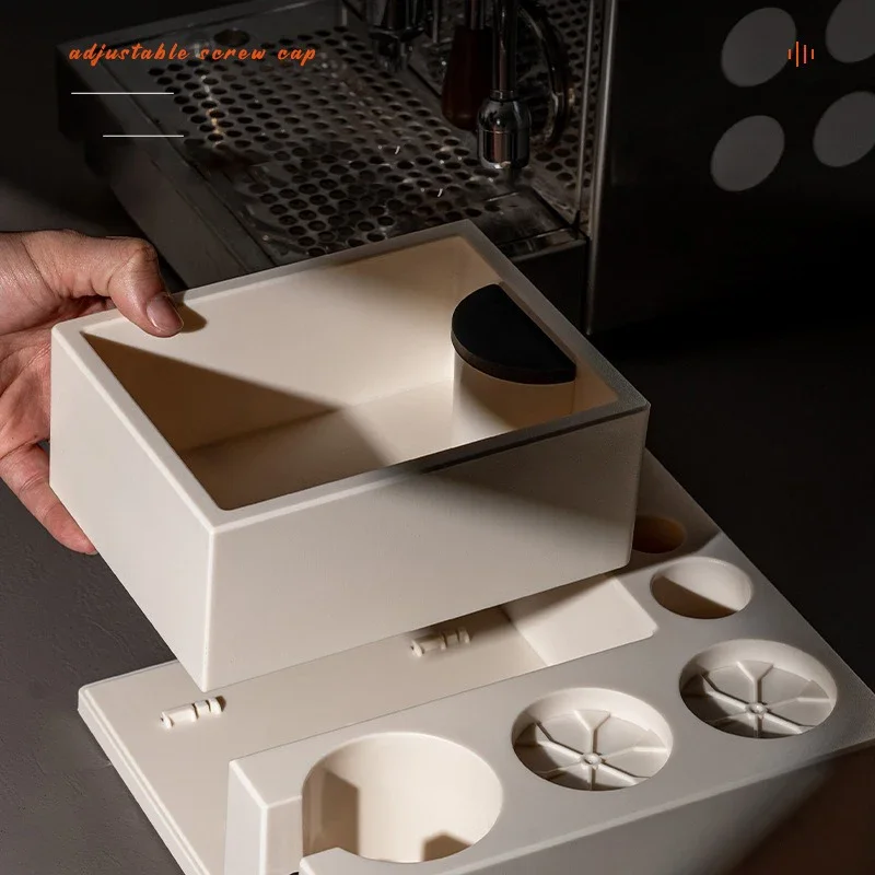 ABS Coffee Tamping Station with Knock Box and Storage