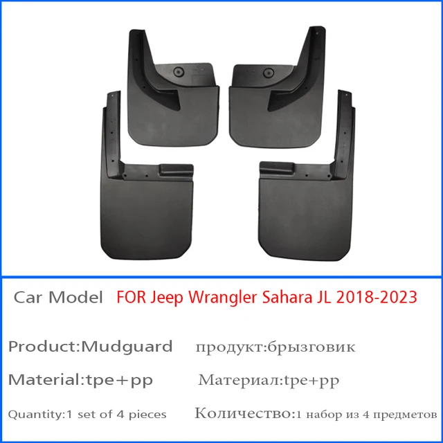 2018-2023 For Jeep Wrangler Sahara Jl Mudguard Fender Mud Flap Splash  Guards Fenders Mudflaps Car Accessories Front Rear 4 Pcs - Mudguards -  AliExpress