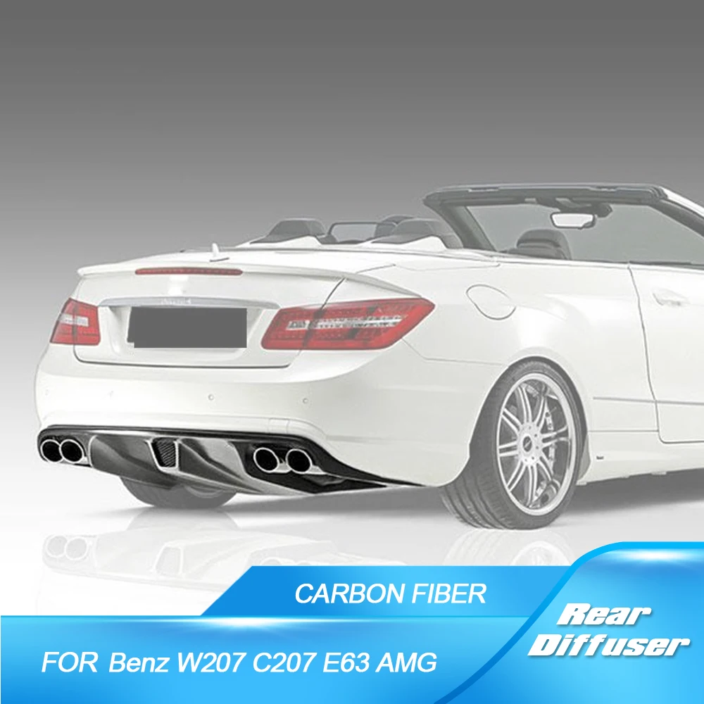 Carbon-Fiber-Rear-Bumper-Lip-For-Benz-E-Class-W207-C207-Coupe-E260-E300 ...