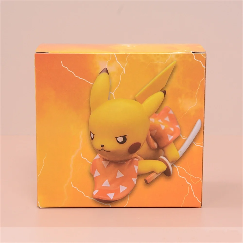 

1pcs Pokemon Kawaii Anime Pikachu Action Cos Party Posture Cute Hand Office Statue Gifts for Children