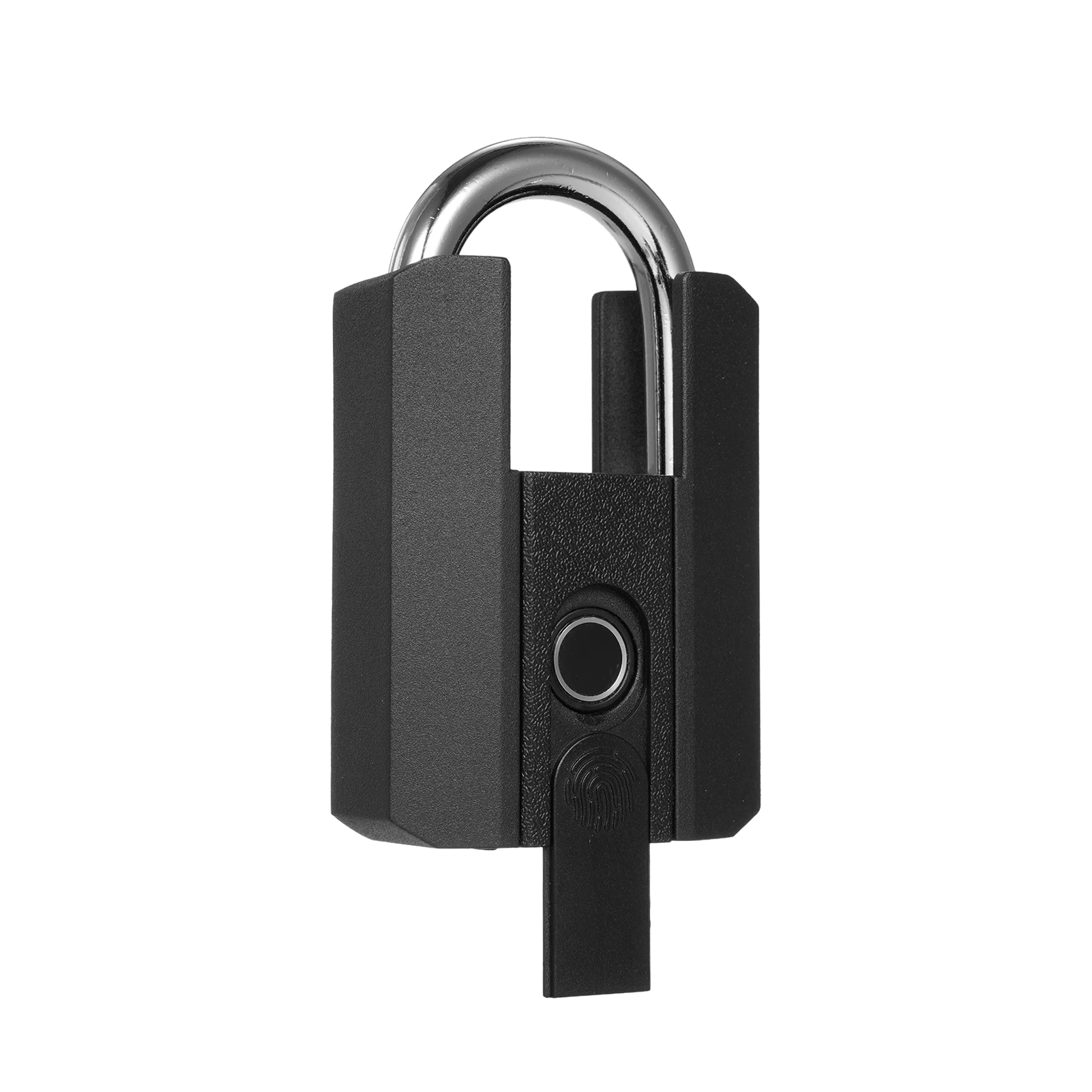 Heavy Duty Fingerprint Padlock with Waterproof Smart Lock with Key for Warehouse Fence Outdoor Gate Rechargeable Smart Padlock