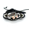 New 19 Days Old Xian He tian Jian Yi Cosplay Figures Black Leather Bracelets Glass Dome Multilayer Braided Bangles Jewelry Gifts 1