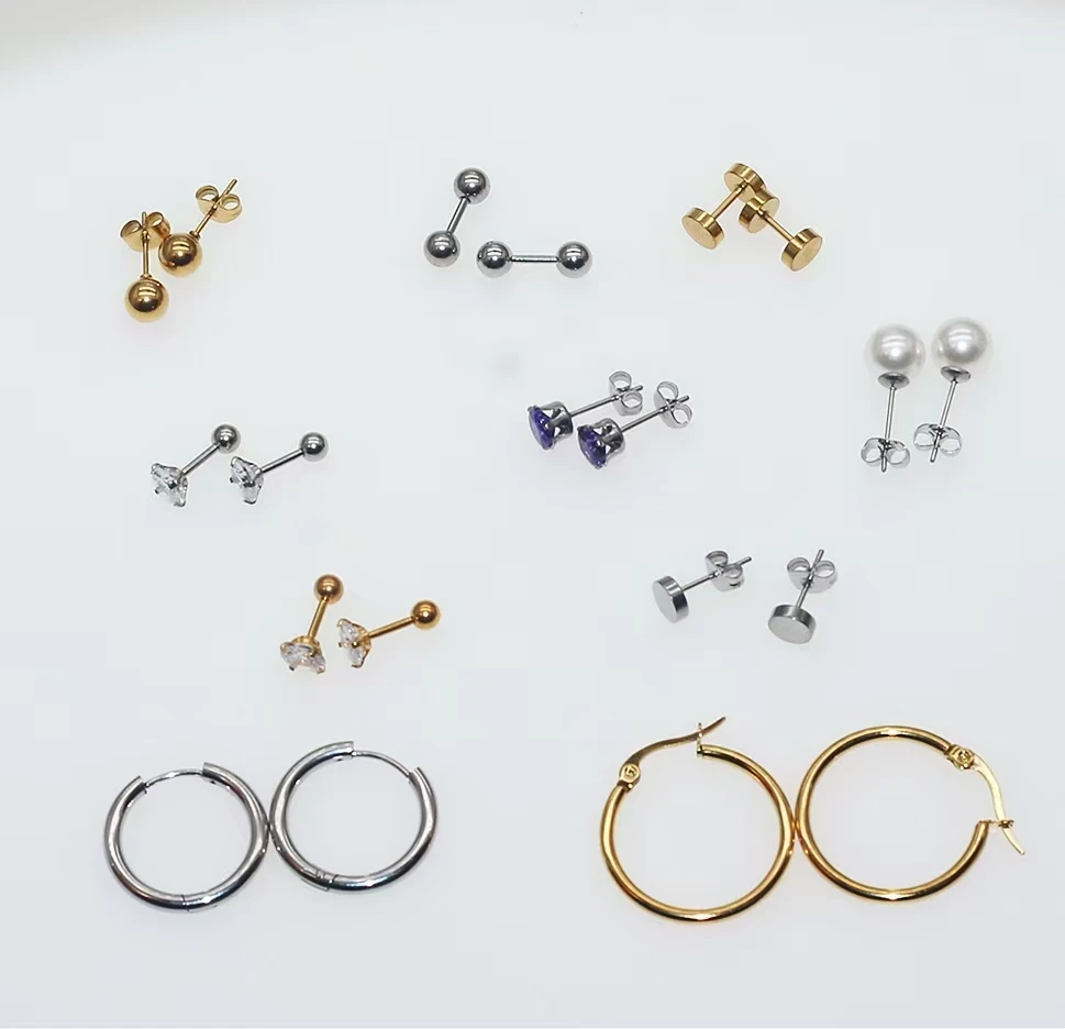 DOCHAIS Orecchini Donna Uomo Argento 316L Orecchini Cerchio Acciaio Chirurgico Inossidabile, Anallergici Piercing Orecchini Cerchio Piccoli Cartilagine Orecchio