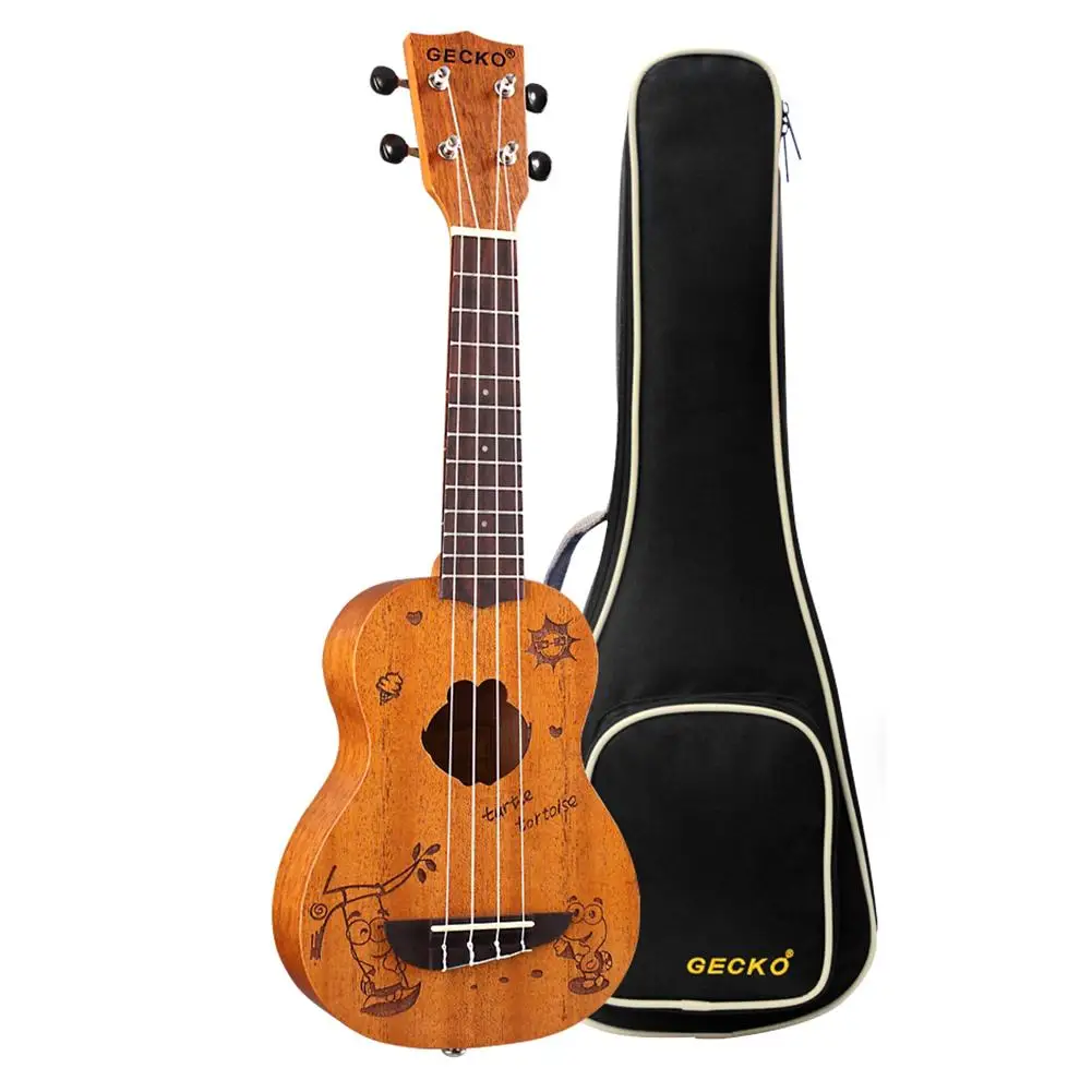 

21 Inch 23 Inch Ukulele Arched Back Design Professional Wooden Ukuleles Mini Hawaii Guitars Beginner Student Small Guitar