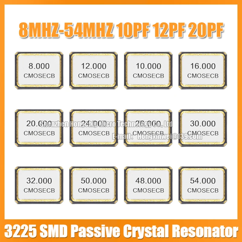 3225 48M 48MHZ 48.000MHZ SMD Passive Crystal Resonator 8PF 10PF 12PF 20PF 10PPM 2P High Precision Quartz Resonator 10PCS