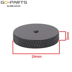 Iron Speaker Spikes HiFi Audio Isolation Stands - Height Adjustable Feet for Amplifiers and Subwoofers (Black Pad)
