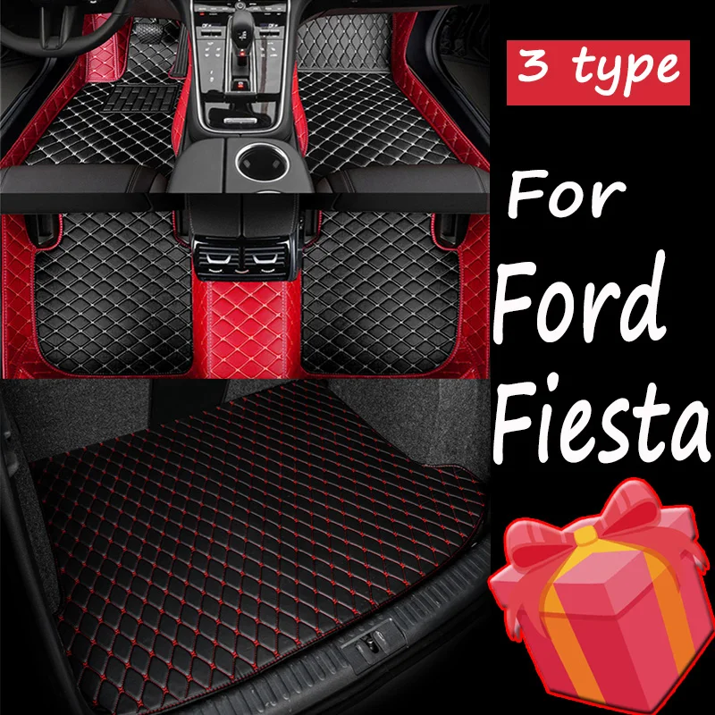 

Car Floor Mats For Ford Fiesta 2016 2015 2014 2013 2012 2011 2010 2009 2008 Leather Carpets Auto Interior Waterproof Decoration