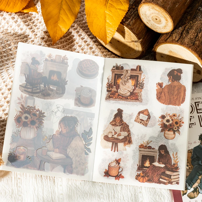 Cartoon Stickers Decorative Stickers Self Adhesive Stickers Stationery Stickers Paper Stickers Adhesive Stickers DIY Scrapbooking Accessories Magic Stickers Sticker Storage Book 20 pcs PET Die cut Stickers bookGirl's life Decorative handmade Scrapbooking Material Diary Album Craft Supplies