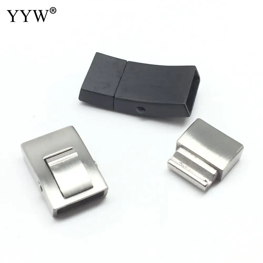 5-10 Clasps Stainless Steel Bayonet Clasp Hole 10*3mm For Bracelets Making Leather Cord Connector Link Buckle Diy Jewelry Making