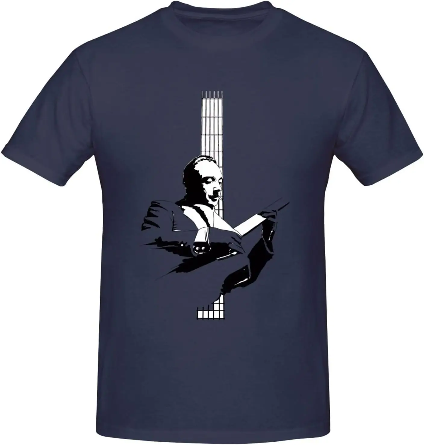 

Django Music Reinhardt Shirt Men's Crew Neck Short Sleeve Tops Fashion Trend Tee Deep Heather