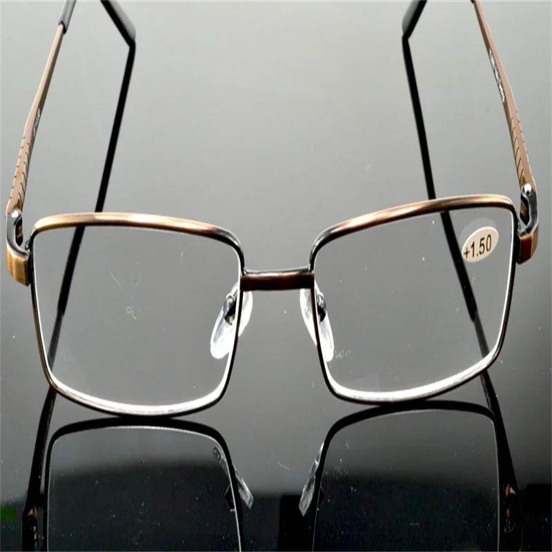 

Clara Vida= Ultralight Al-mg Alloy Brown N Grey Frame Anti-fatigue Lens Fashion Reading Glasses +0.75 +1 +1.5 +1.75 To +4